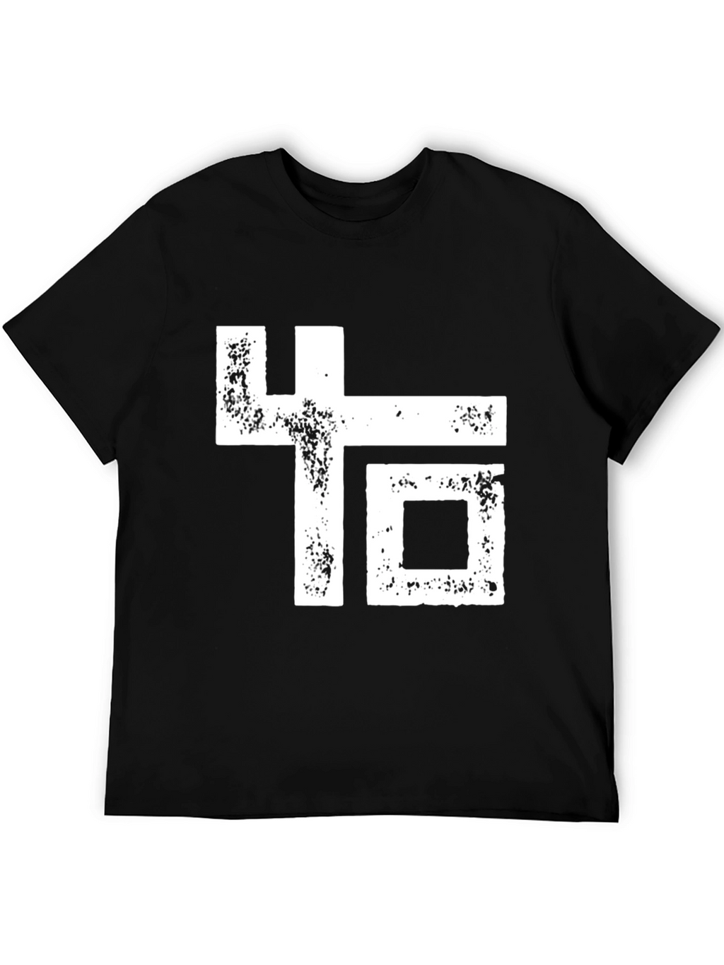 Abstract Graphic Print Black Crew Neck T-Shirt