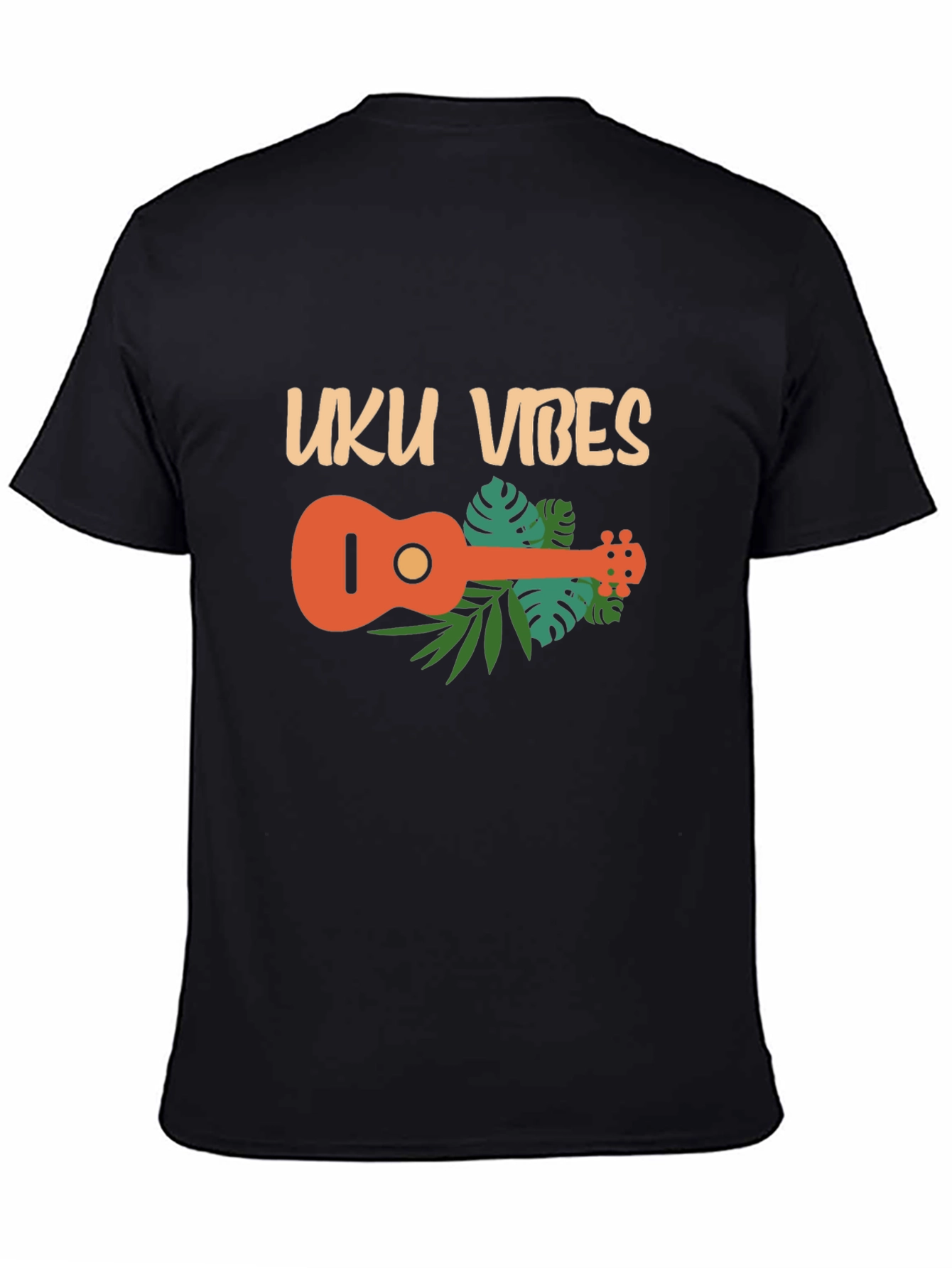 Uku Vibes T-Shirt - Black Ukulele Graphic Tee