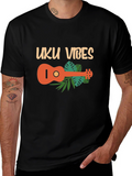 Uku Vibes T-Shirt - Black Ukulele Graphic Tee