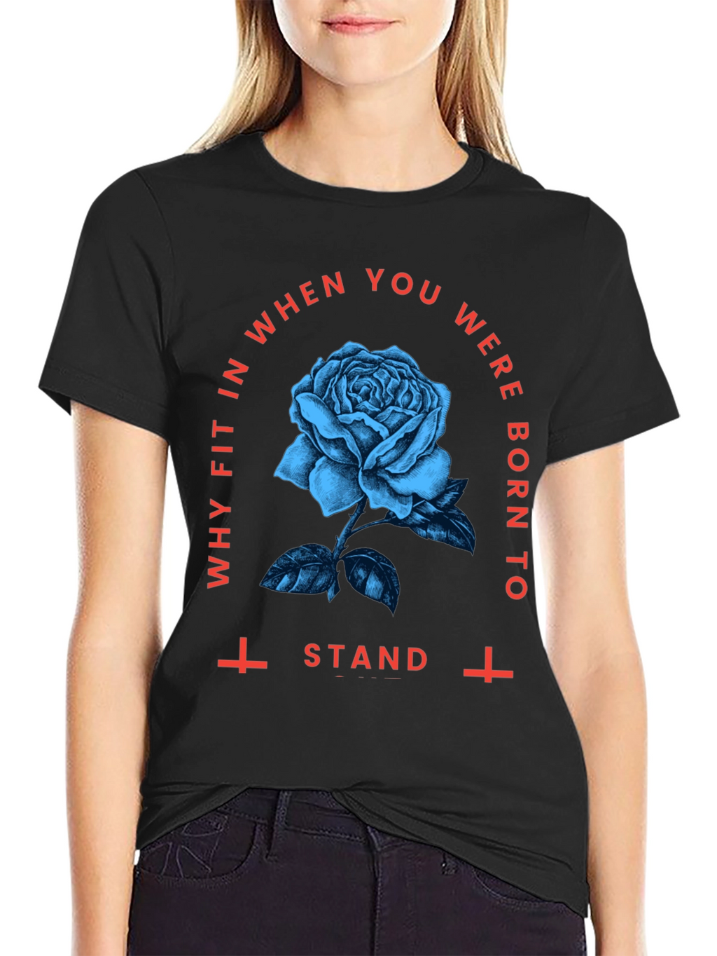 Gothic Rose Graphic Tee - Stand Out Style