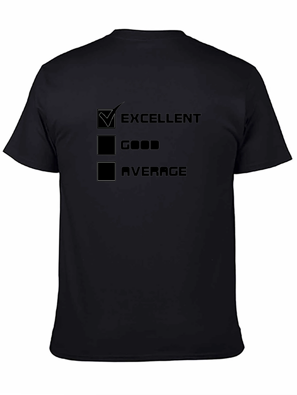 Excellent Rating Black T-Shirt