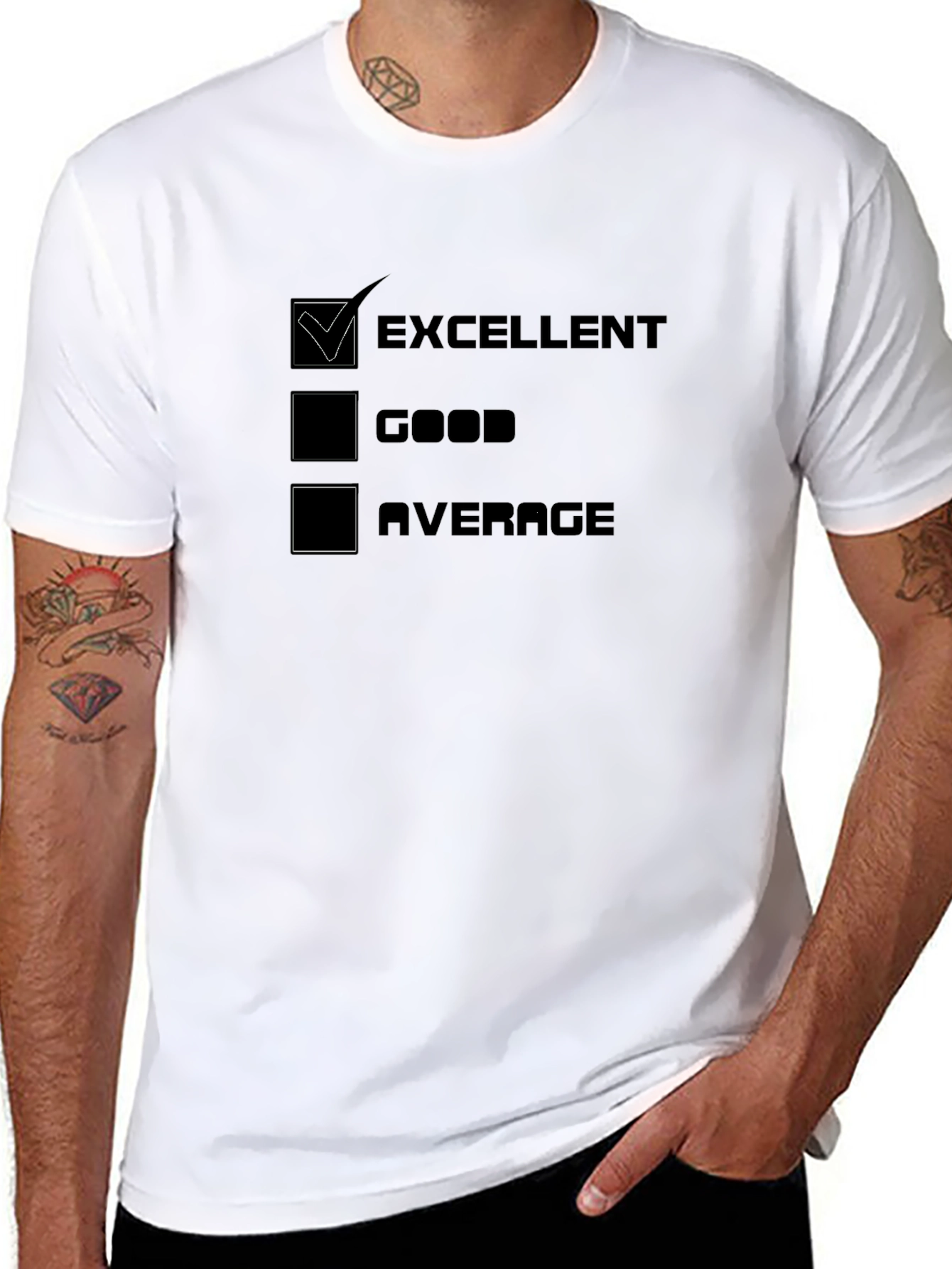 Excellent Rating Black T-Shirt