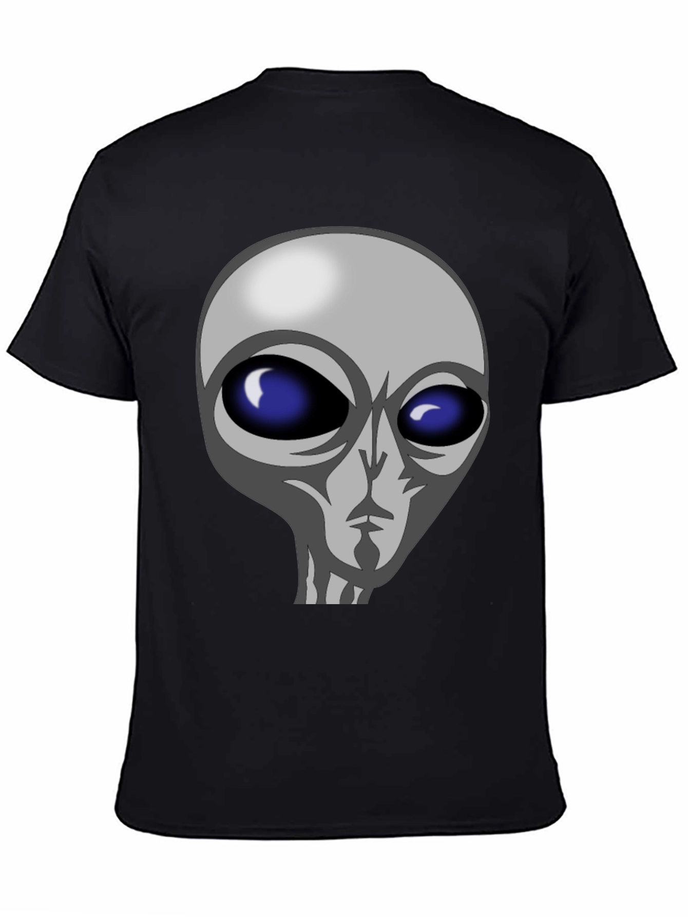 Alien Graphic Tee - Black Cotton T-Shirt
