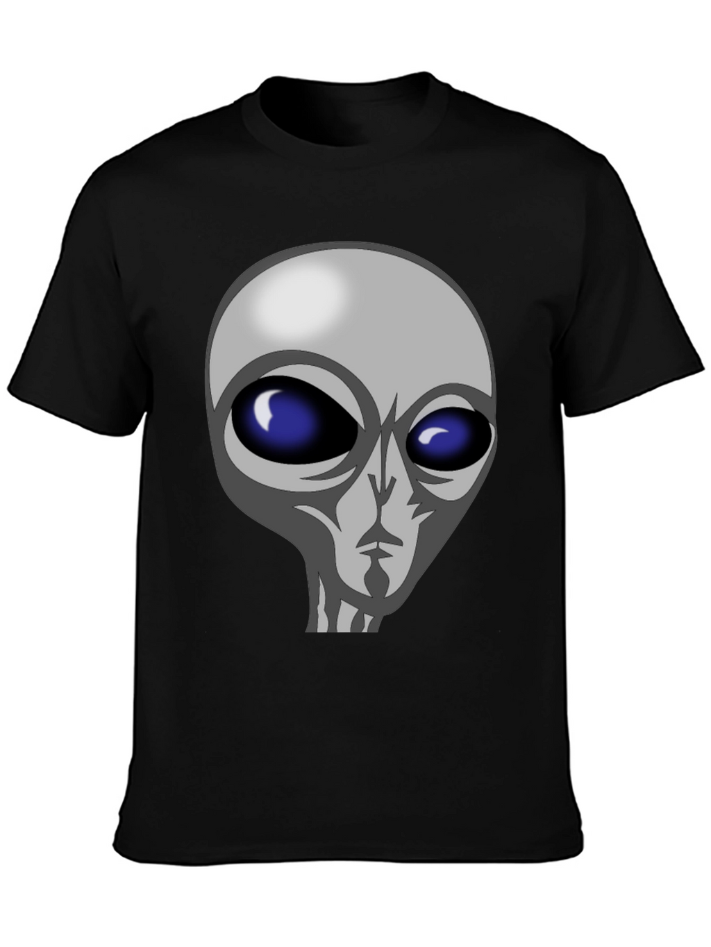 Alien Graphic Tee - Black Cotton T-Shirt