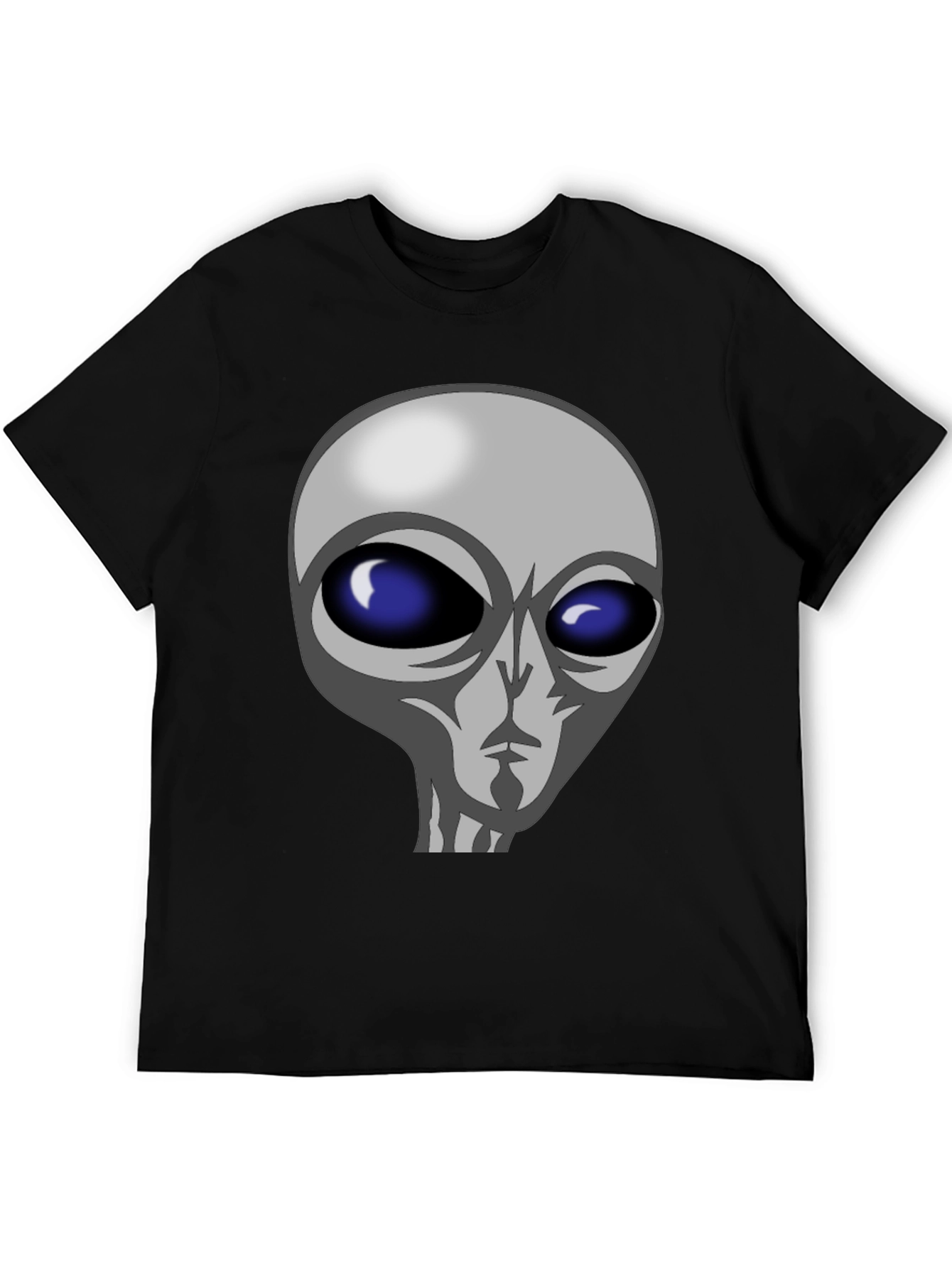 Alien Graphic Tee - Black Cotton T-Shirt