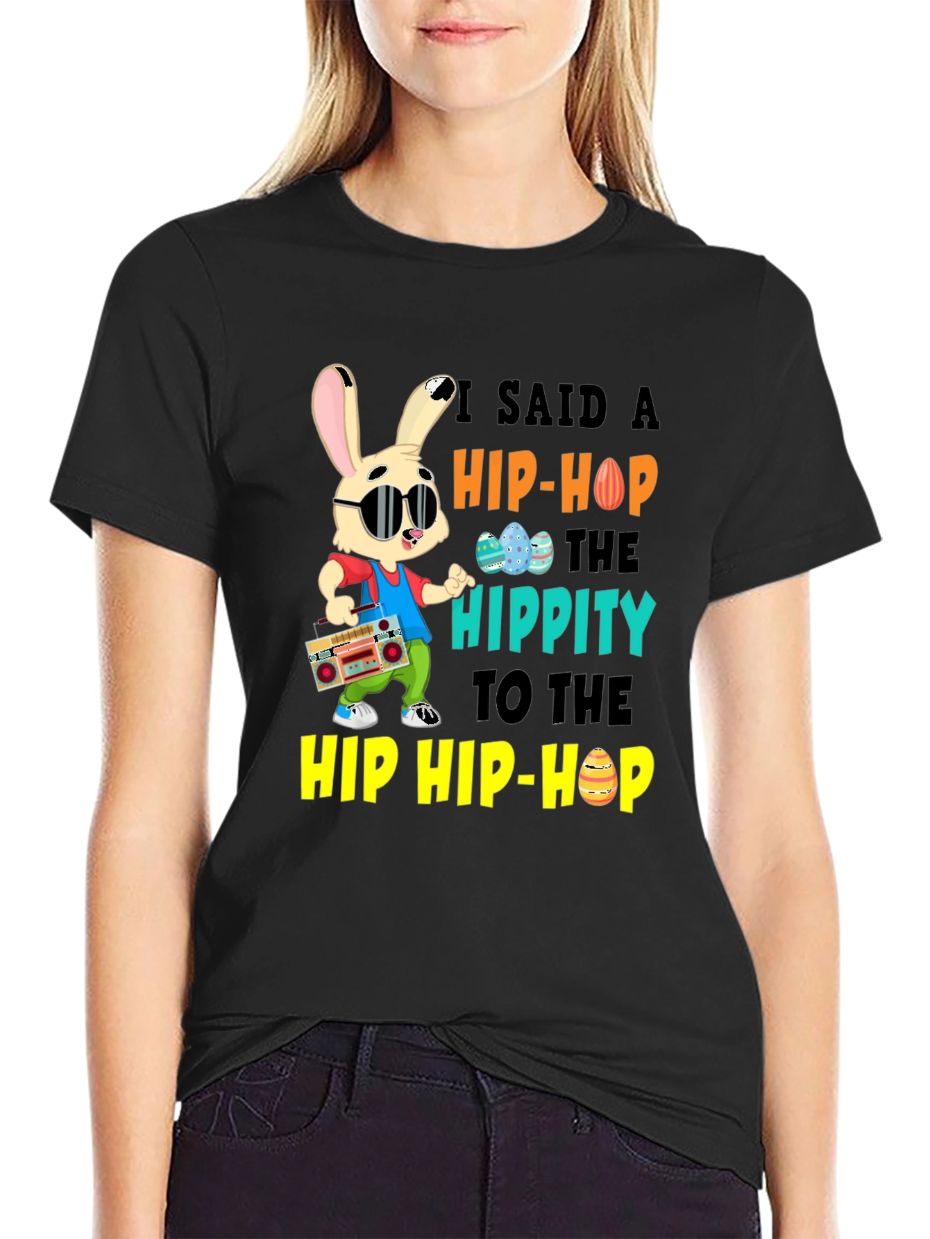 Hip Hop Easter Bunny Graphic Tee