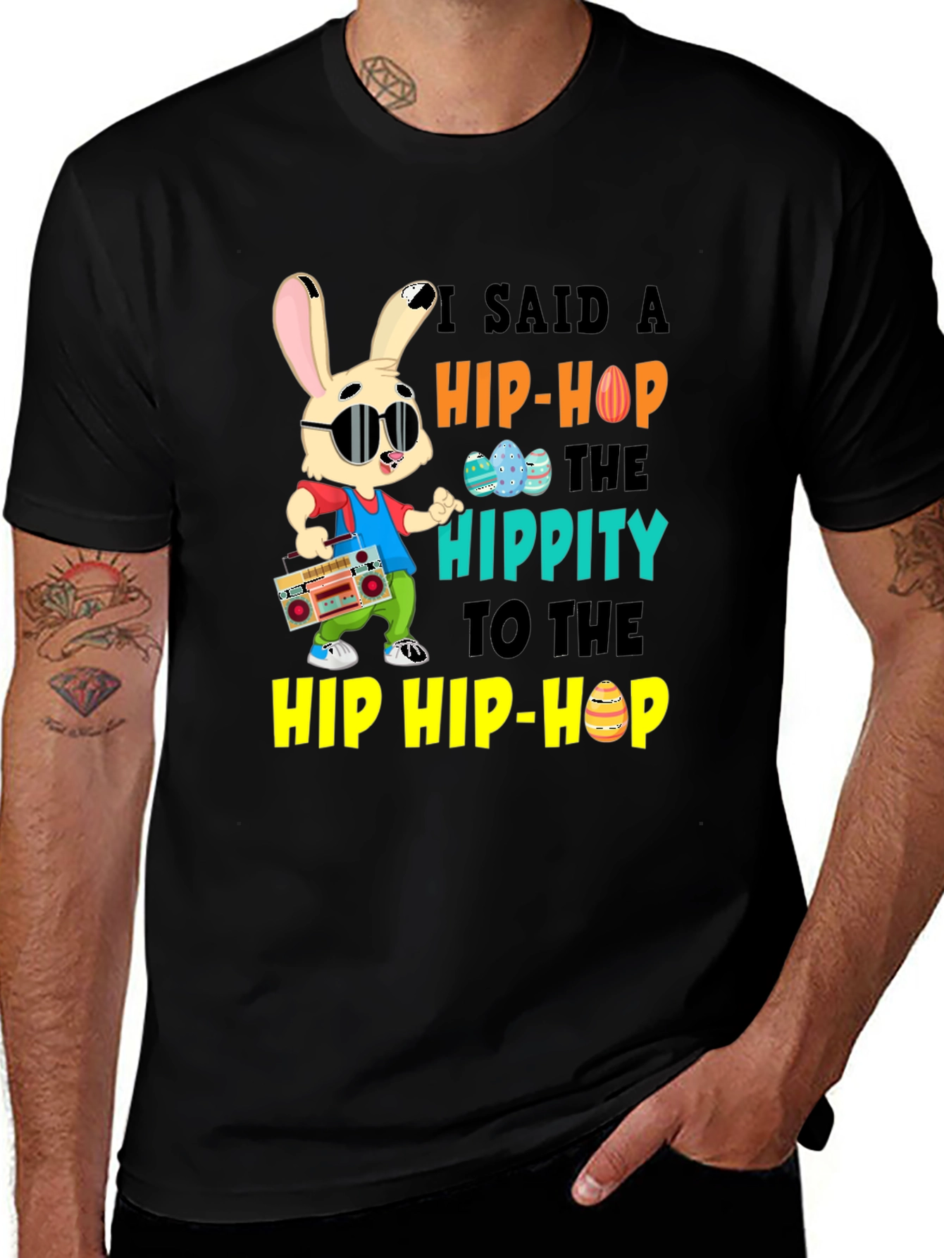 Hip Hop Easter Bunny Graphic Tee