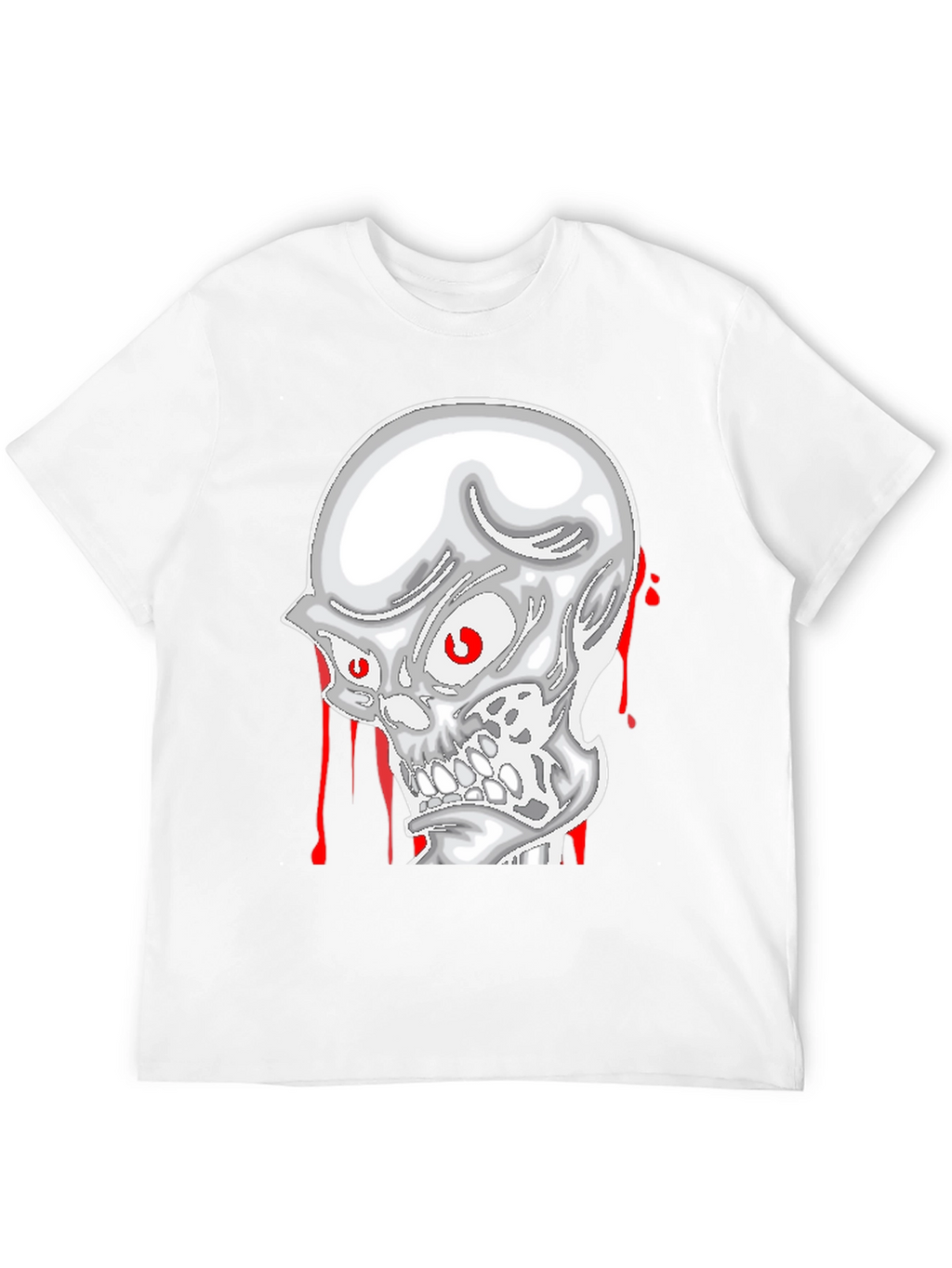 Skull Graphic Tee - Mens Black Cotton T-Shirt