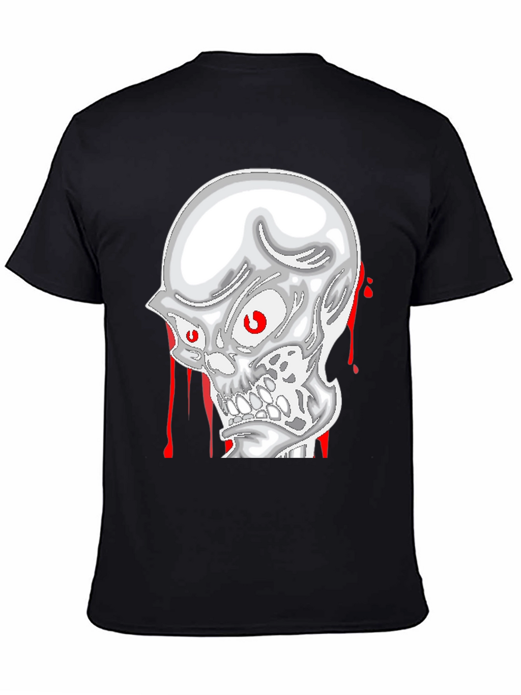 Skull Graphic Tee - Mens Black Cotton T-Shirt