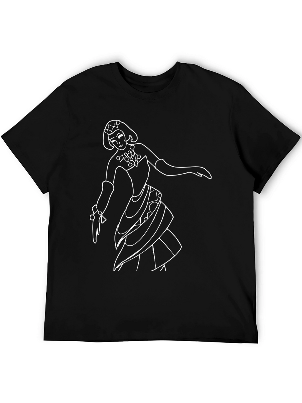 Dancing Woman Graphic Black T-Shirt