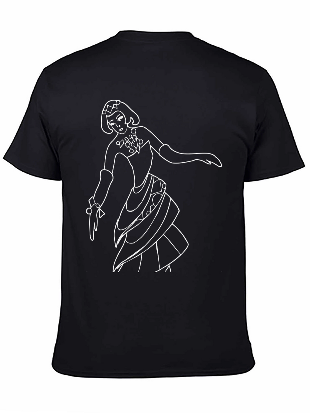 Dancing Woman Graphic Black T-Shirt