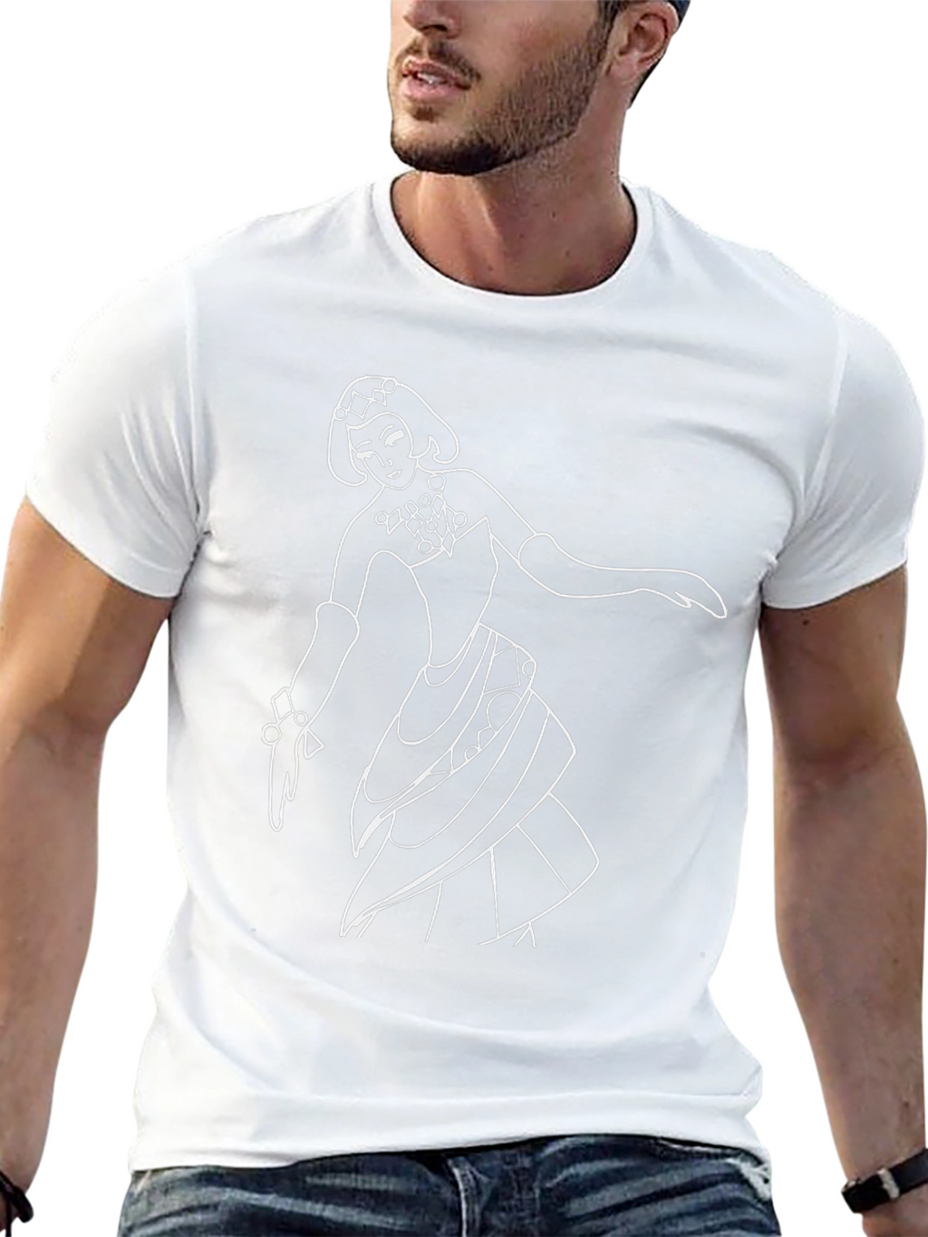 Dancing Woman Graphic Black T-Shirt