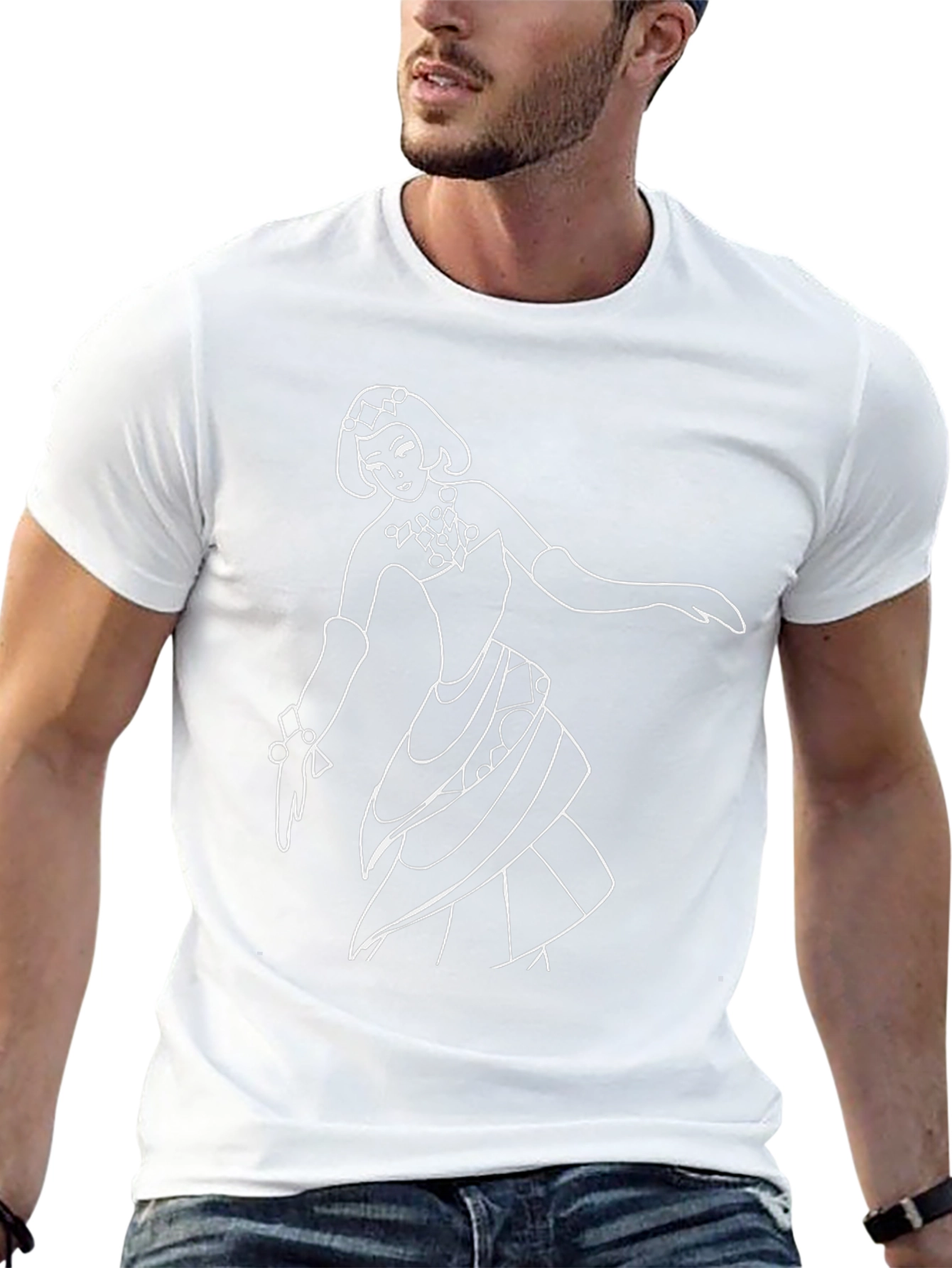 Dancing Woman Graphic Black T-Shirt