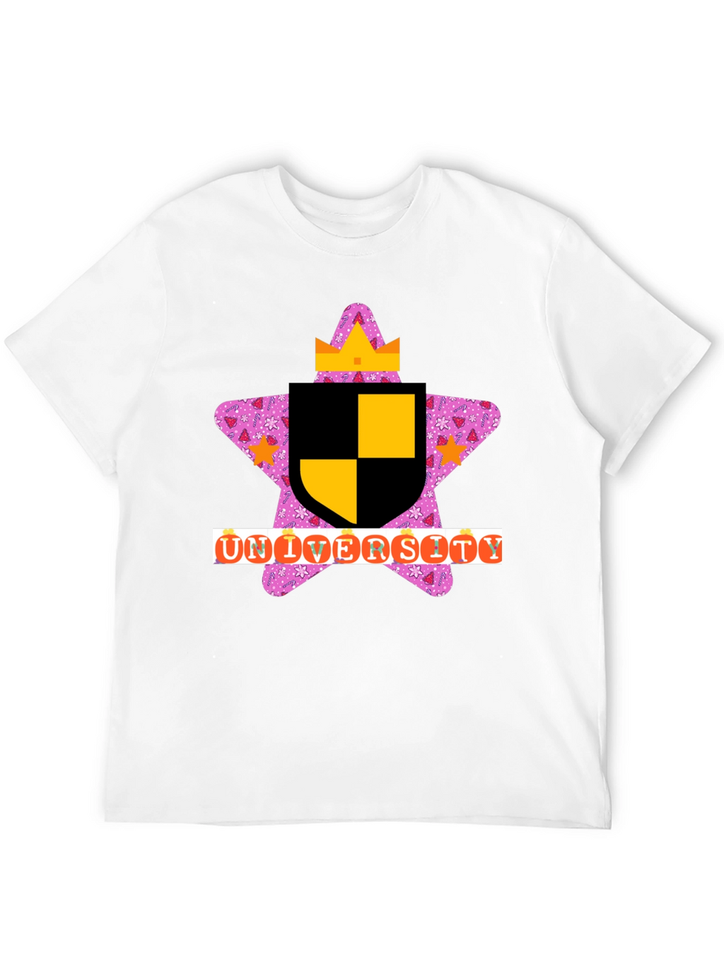 Novelty University T-Shirt - Black Tee
