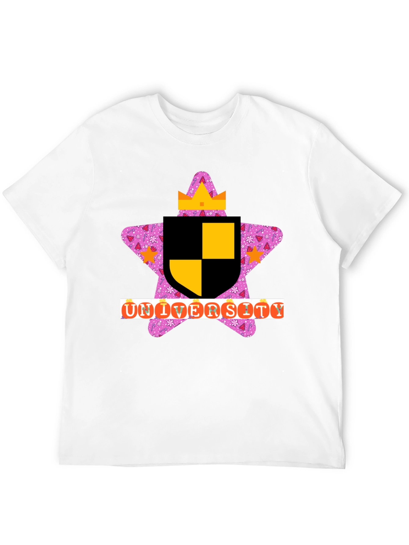Novelty University T-Shirt - Black Tee