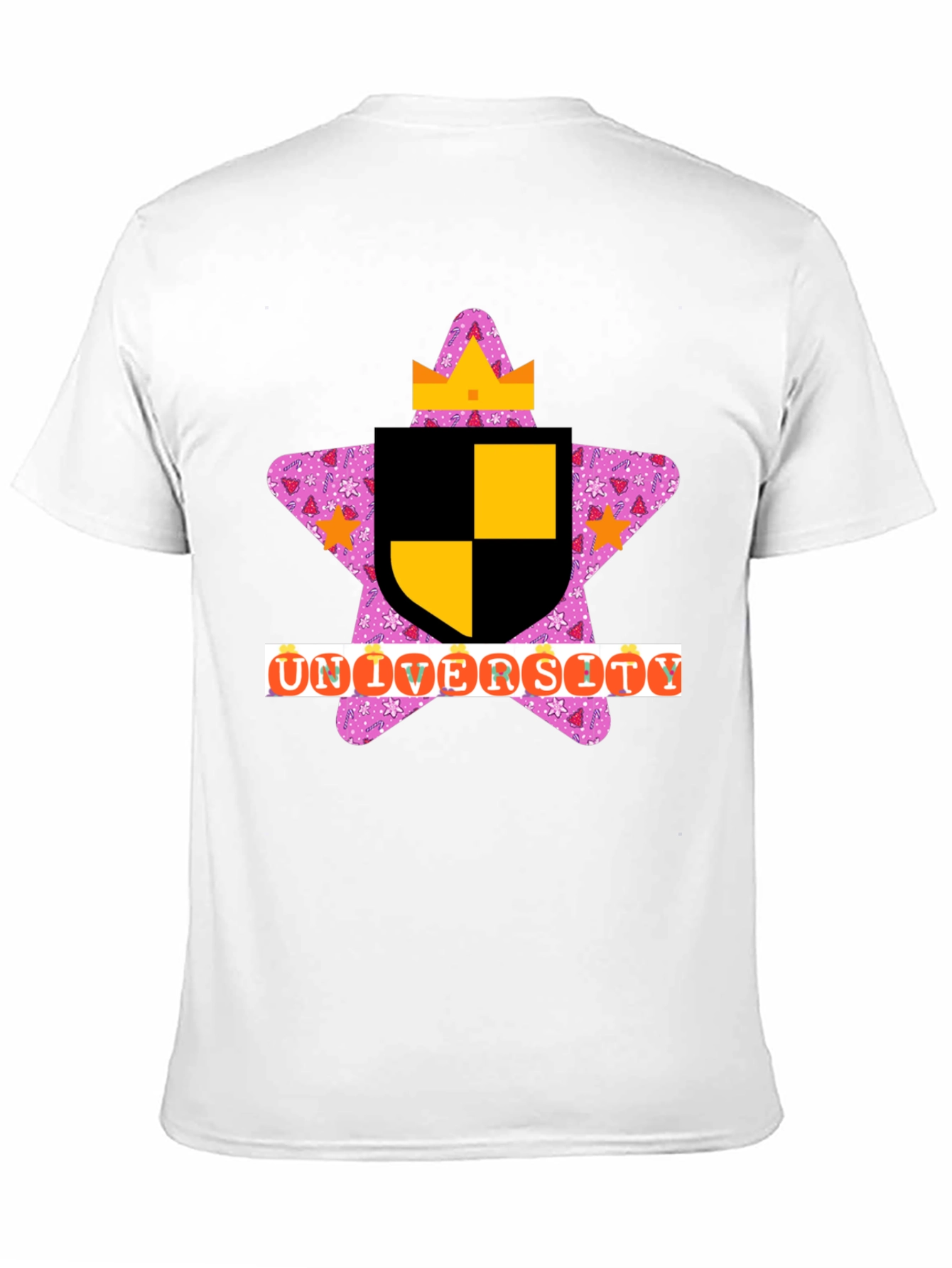 Novelty University T-Shirt - Black Tee
