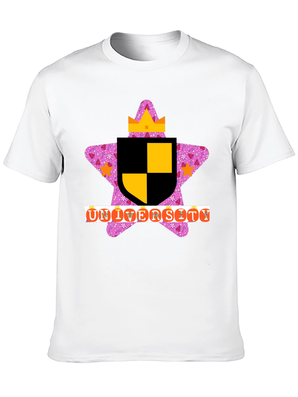 Novelty University T-Shirt - Black Tee