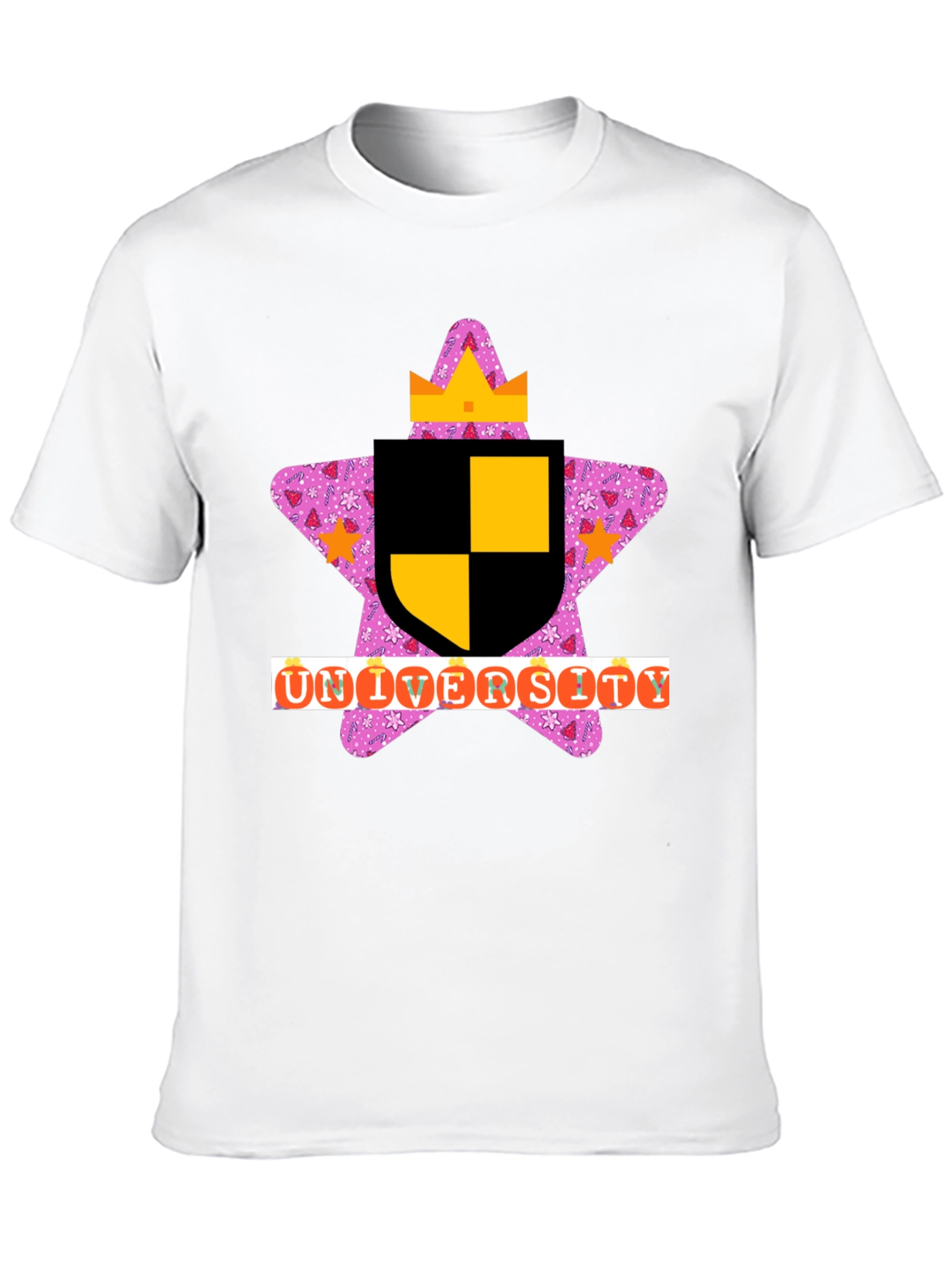Novelty University T-Shirt - Black Tee