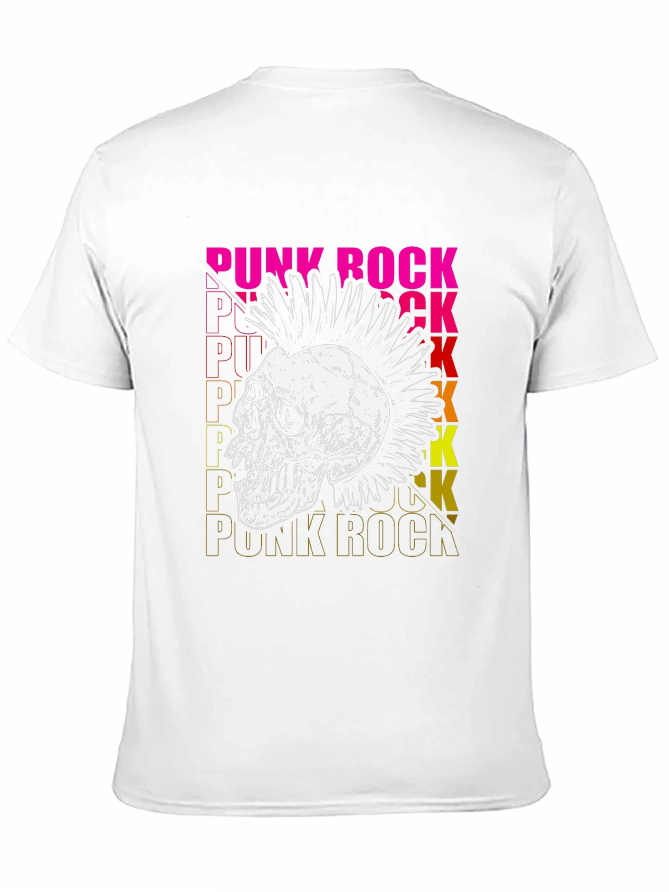 Punk Rock Skull Graphic T-Shirt