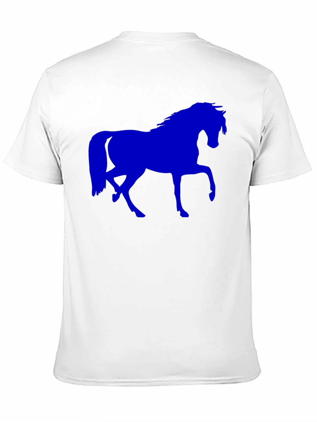 Blue Horse Graphic Black T-Shirt