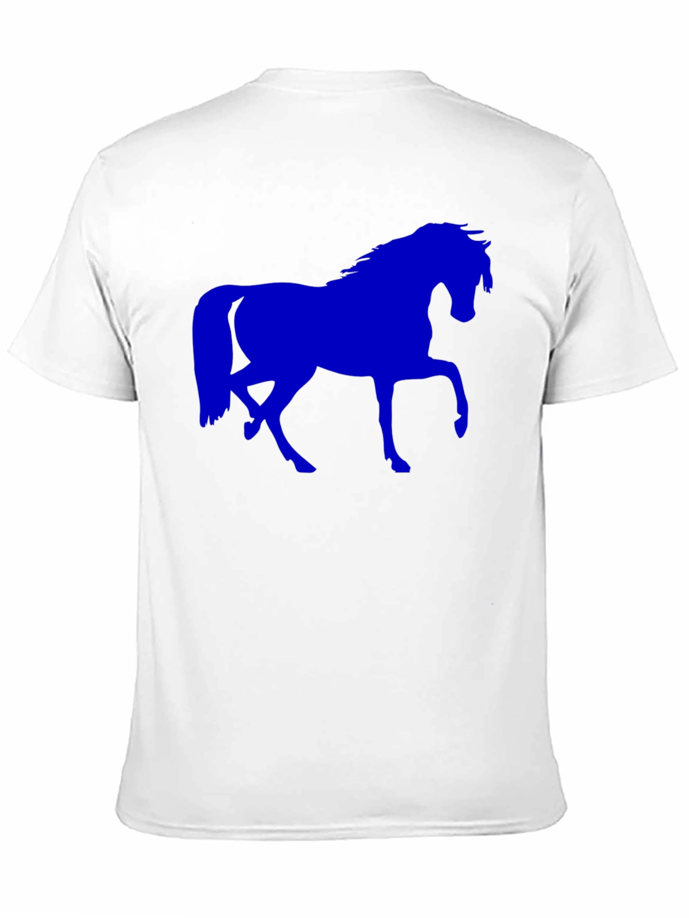 Blue Horse Graphic Black T-Shirt