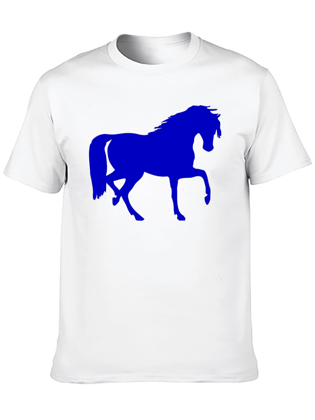 Blue Horse Graphic Black T-Shirt
