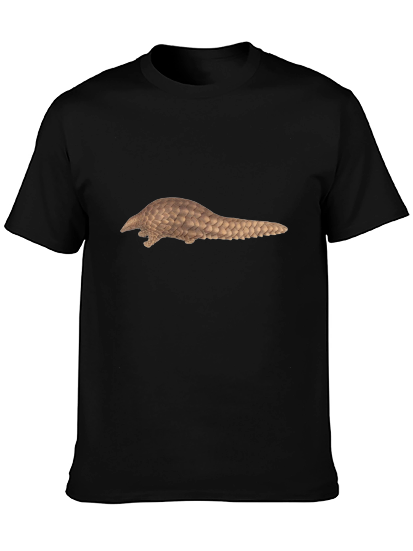 Cool Pangolin Graphic Tee - Black Cotton Shirt