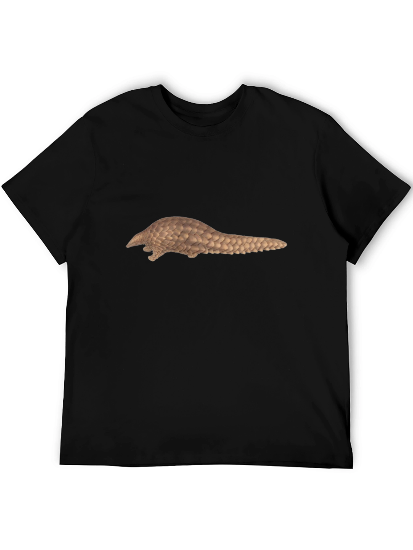 Cool Pangolin Graphic Tee - Black Cotton Shirt