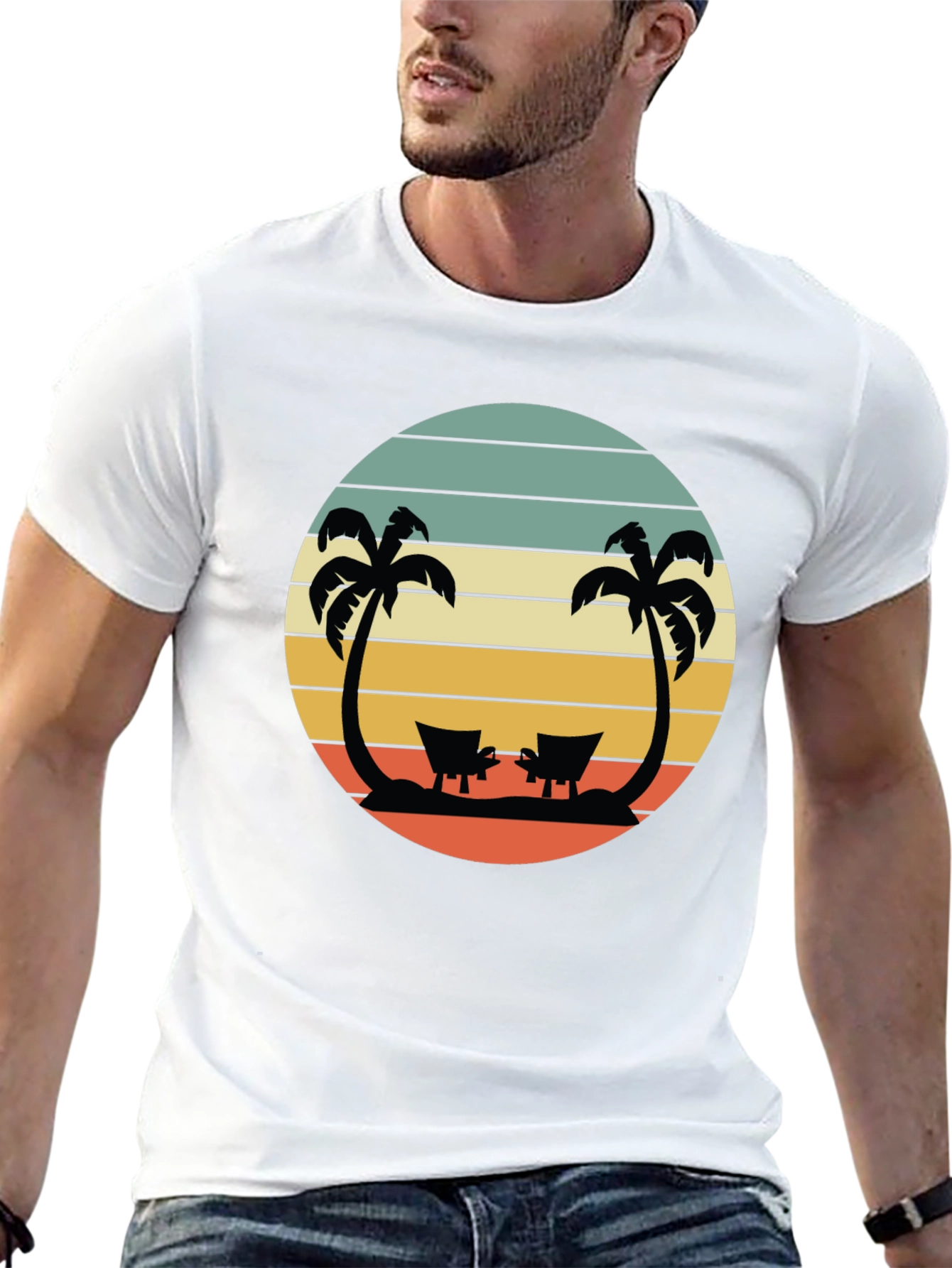 Tropical Beach Sunset T-Shirt