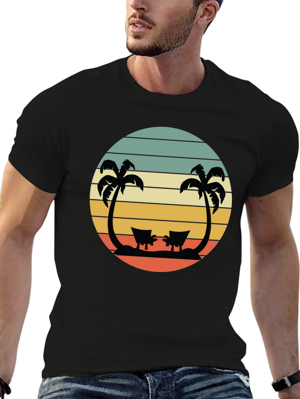 Tropical Beach Sunset T-Shirt