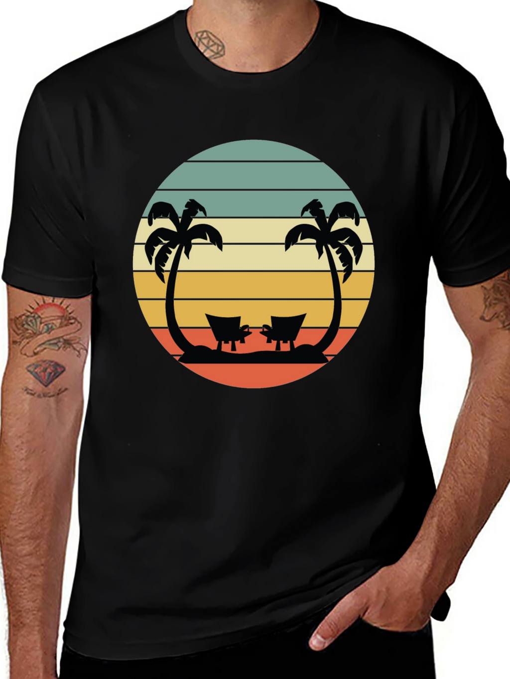 Tropical Beach Sunset T-Shirt