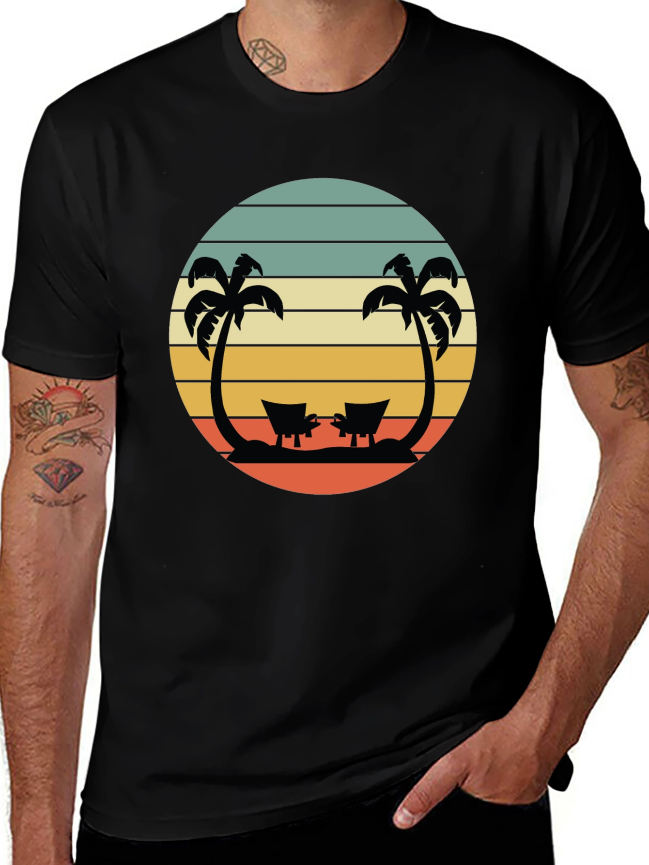 Tropical Beach Sunset T-Shirt