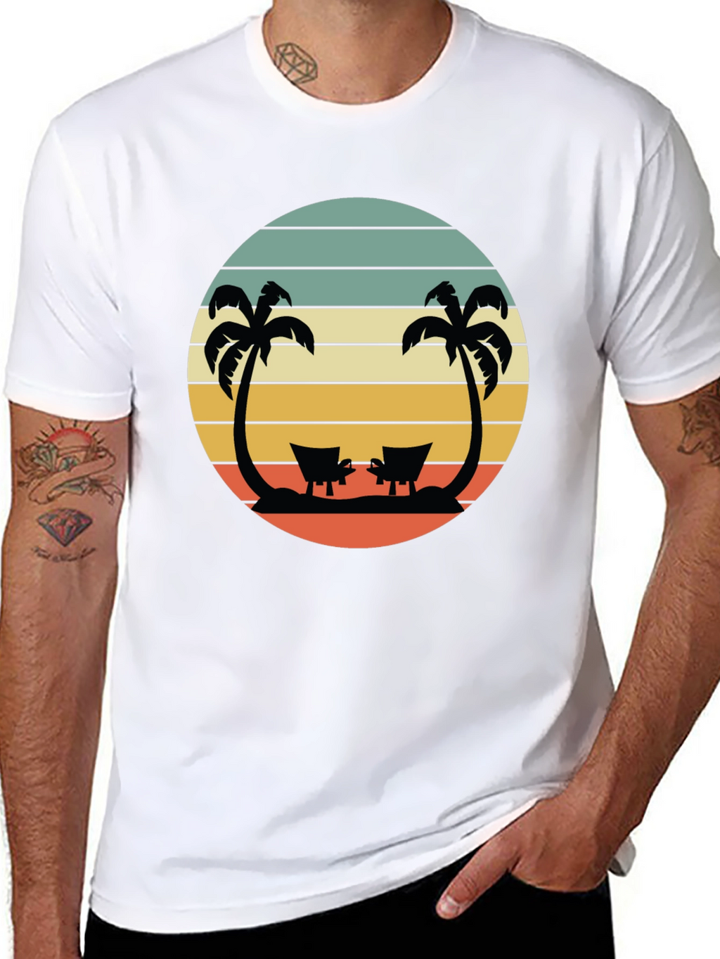 Tropical Beach Sunset T-Shirt