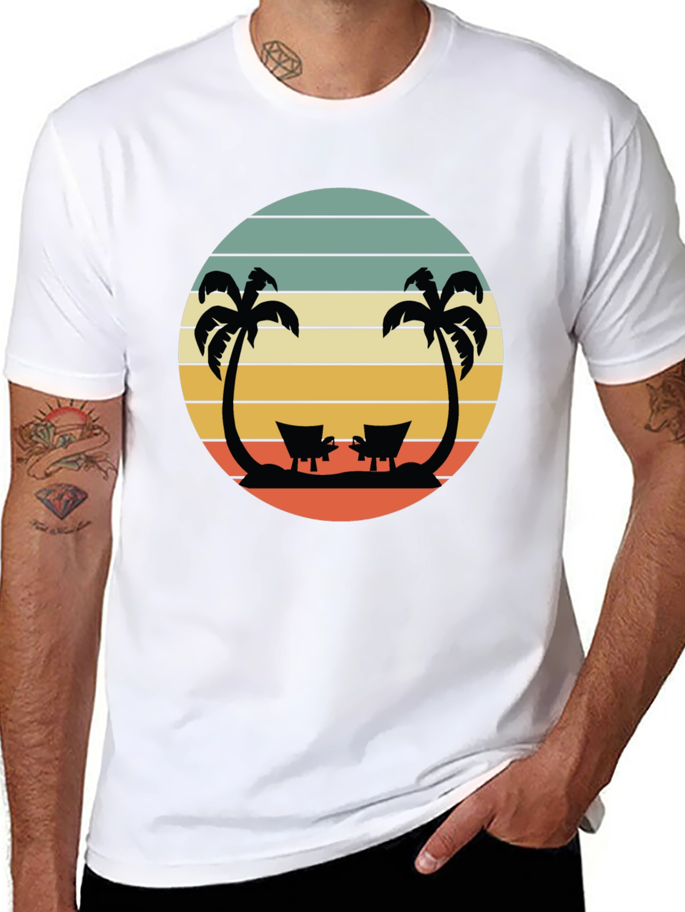 Tropical Beach Sunset T-Shirt