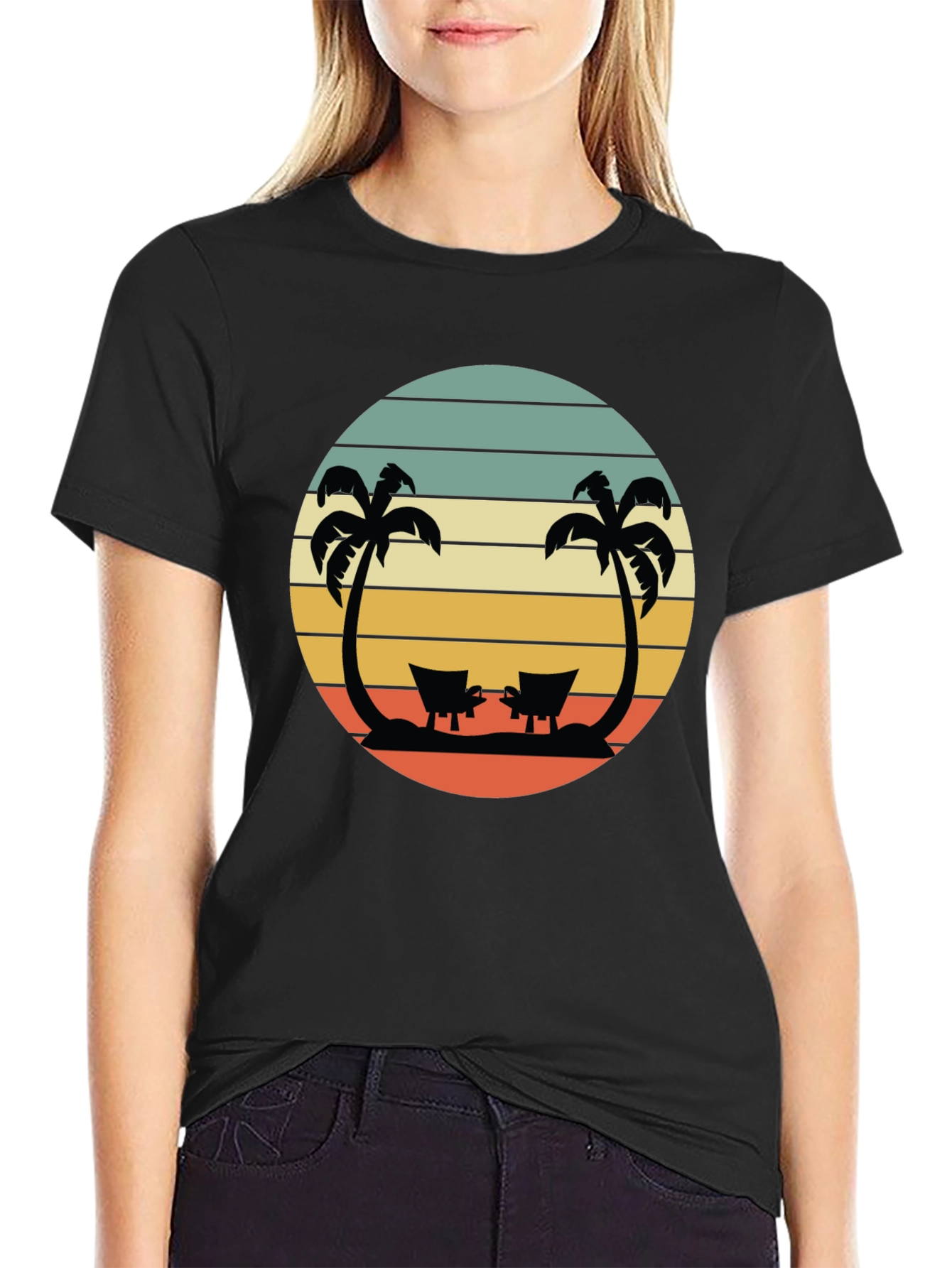 Tropical Beach Sunset T-Shirt