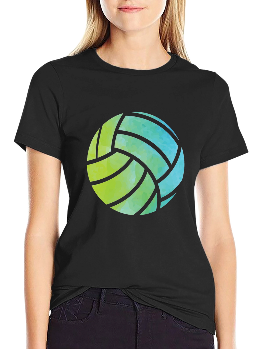 Volleyball Graphic Tee - Black Casual Shirt