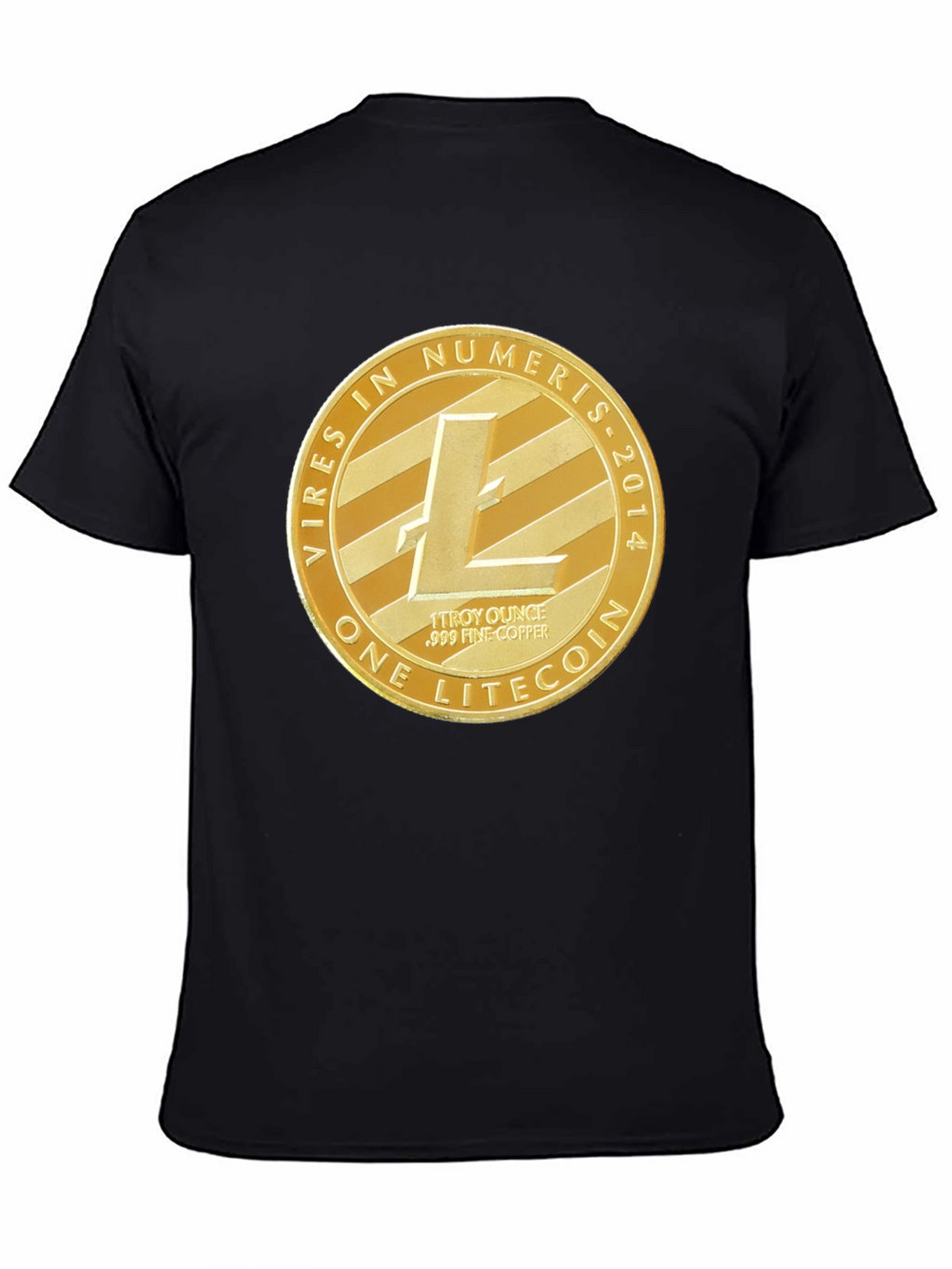 Litecoin Crypto Tee - Mens Black Graphic T-Shirt