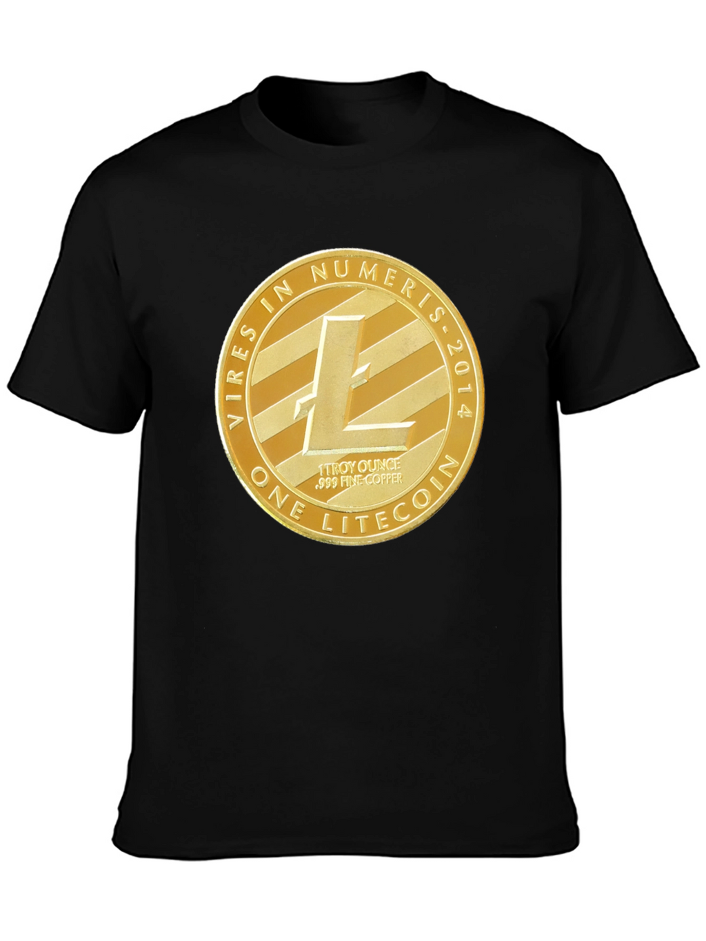 Litecoin Crypto Tee - Mens Black Graphic T-Shirt