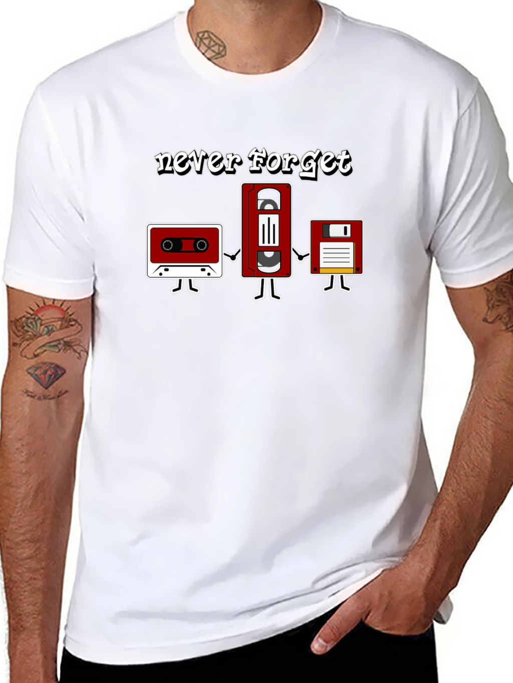 Never Forget Retro Media T-Shirt