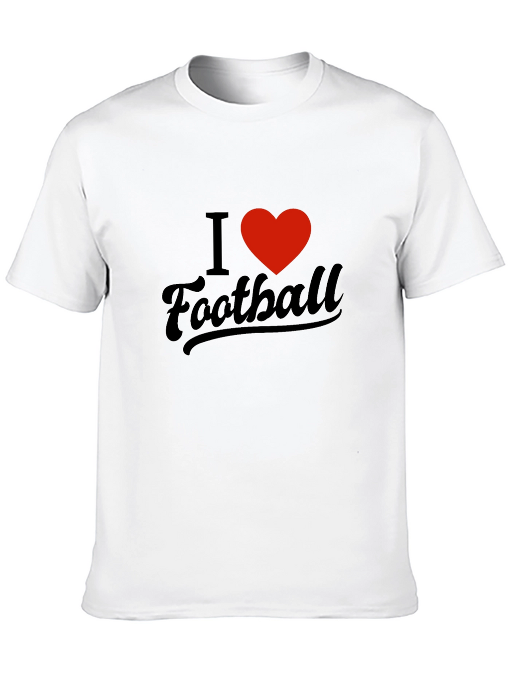 I Heart Football Graphic Black T-Shirt