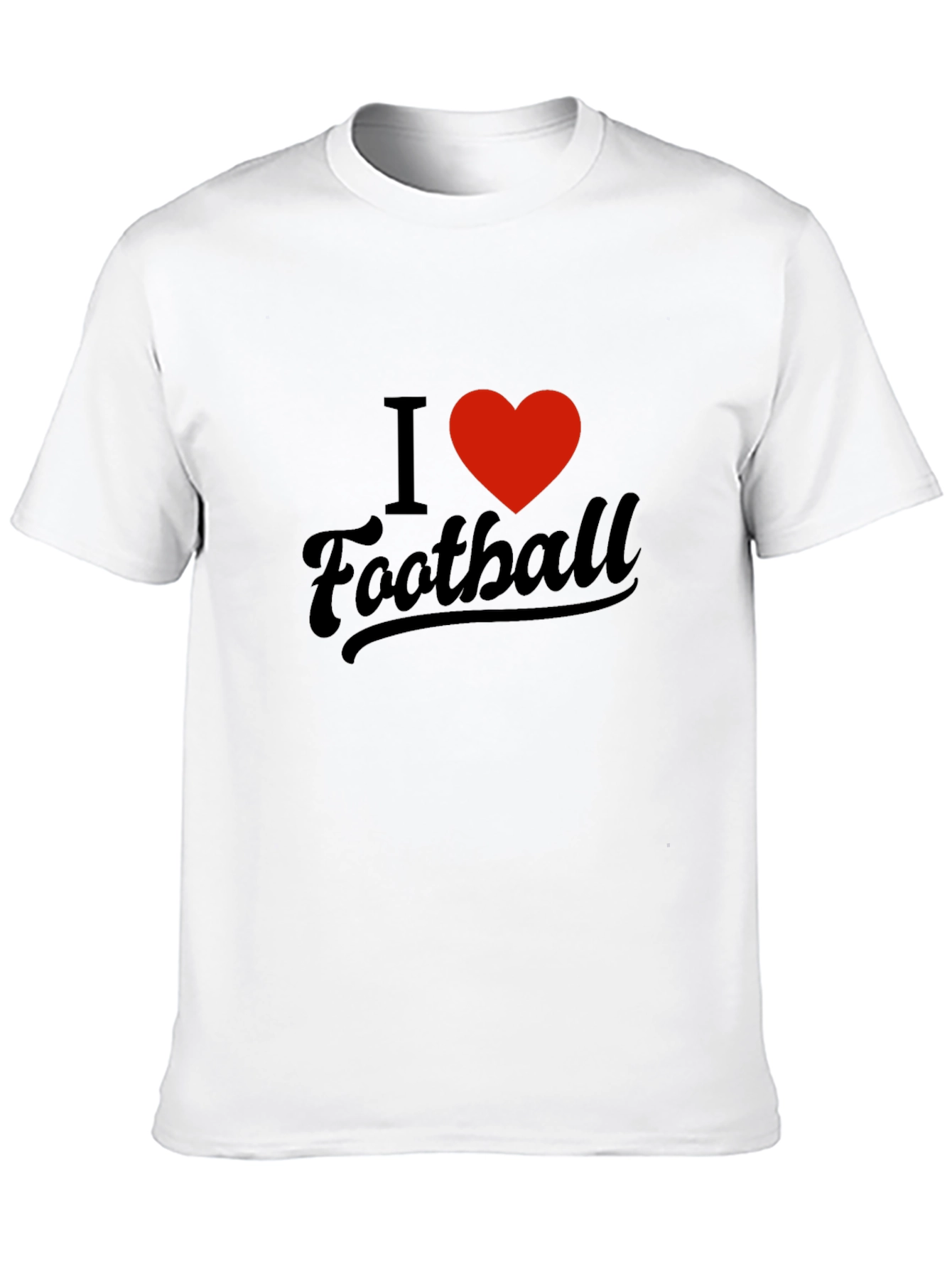 I Heart Football Graphic Black T-Shirt
