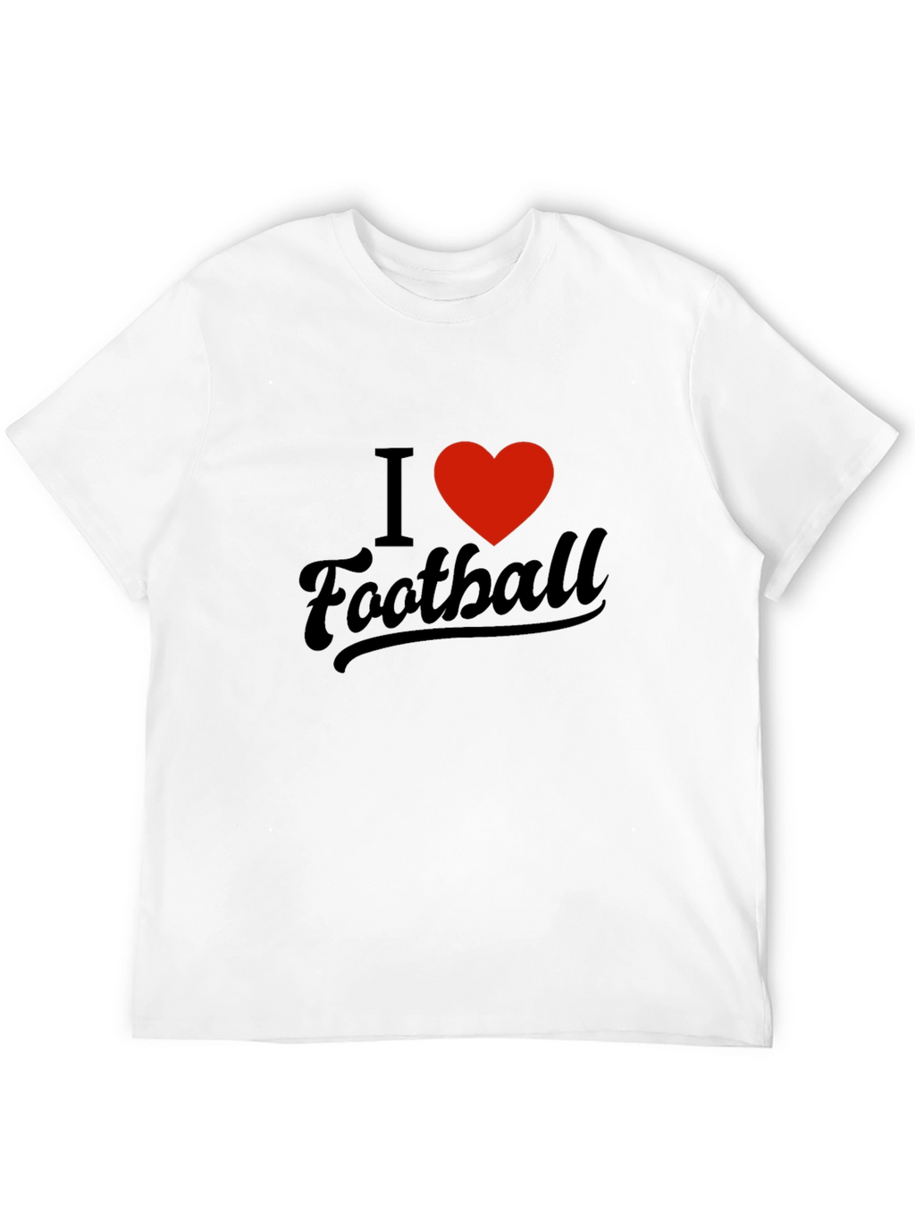 I Heart Football Graphic Black T-Shirt