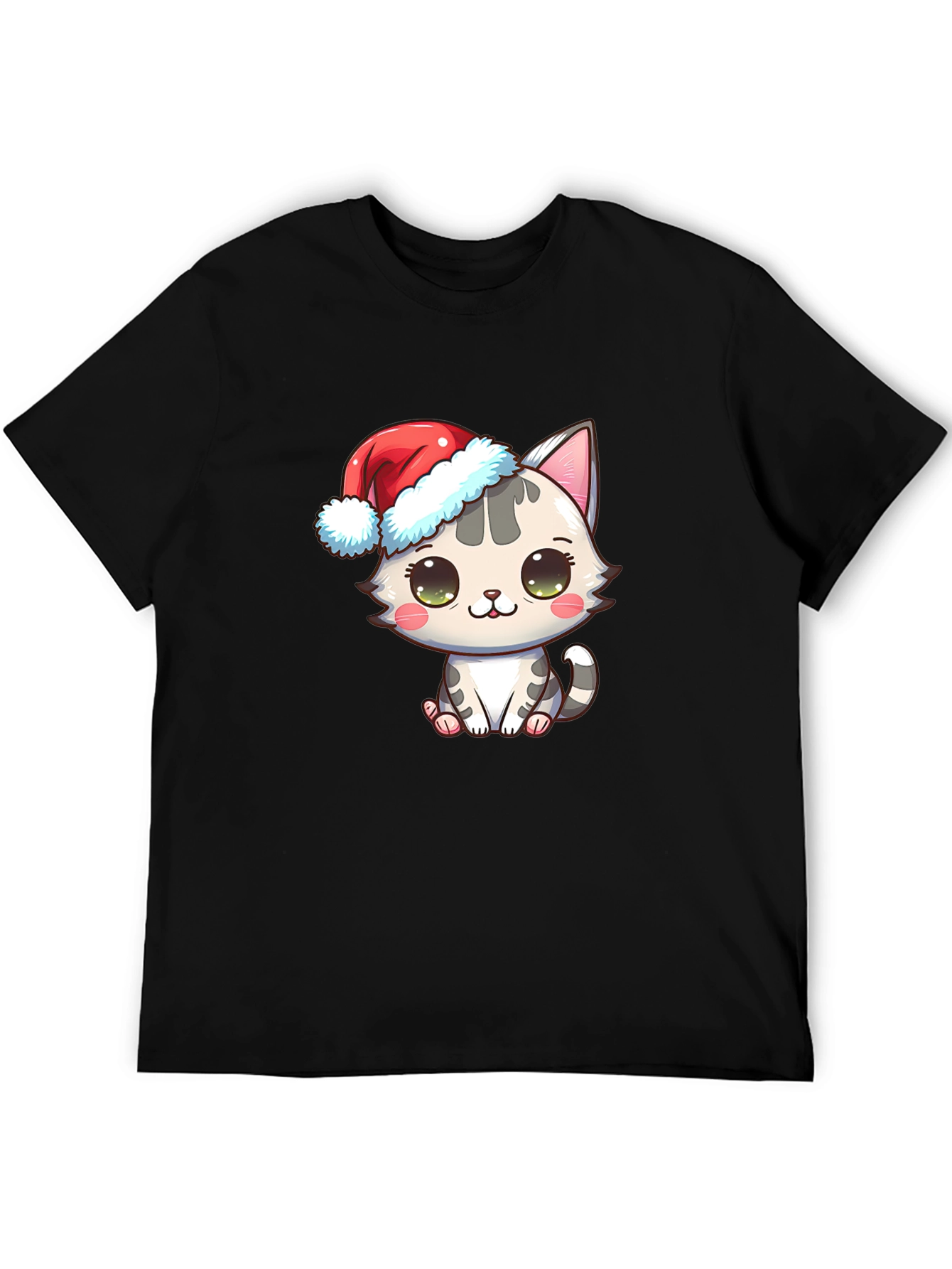 Cute Christmas Cat Graphic T-Shirt