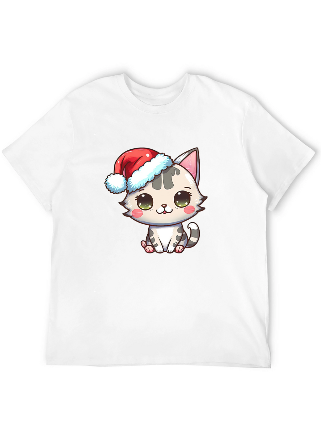 Cute Christmas Cat Graphic T-Shirt