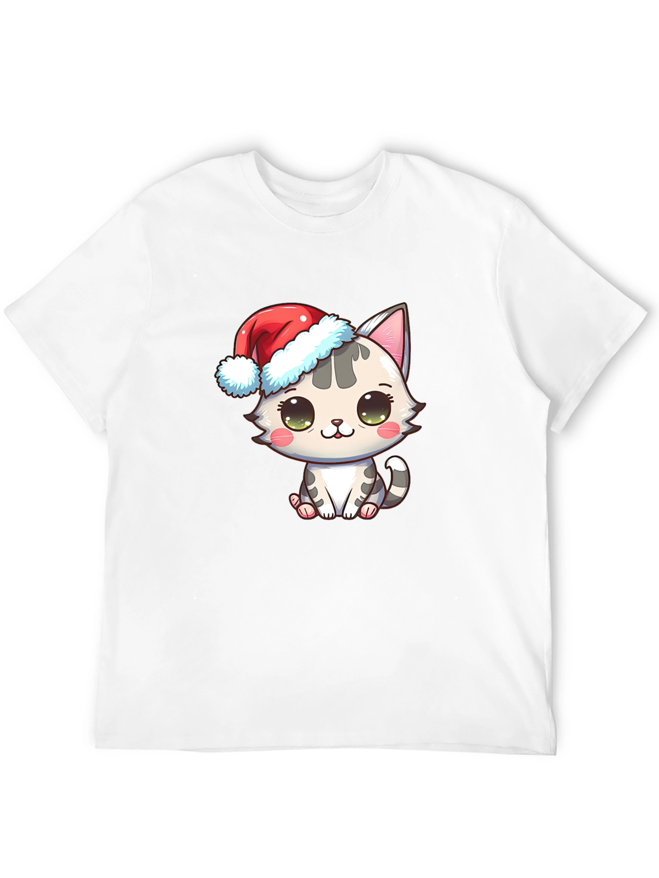 Cute Christmas Cat Graphic T-Shirt