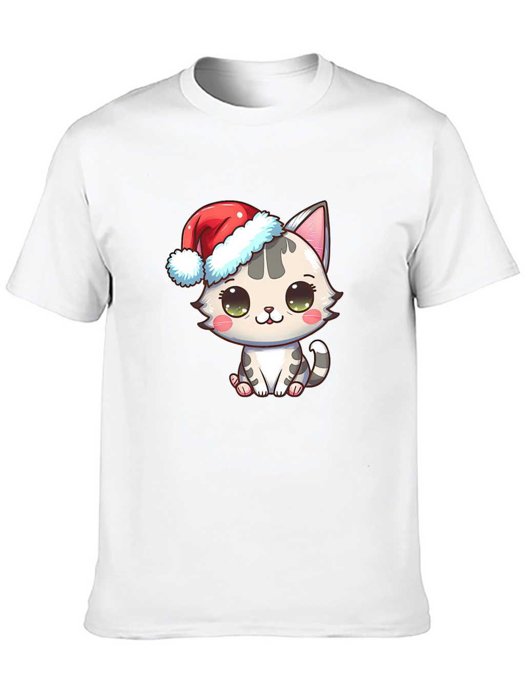 Cute Christmas Cat Graphic T-Shirt