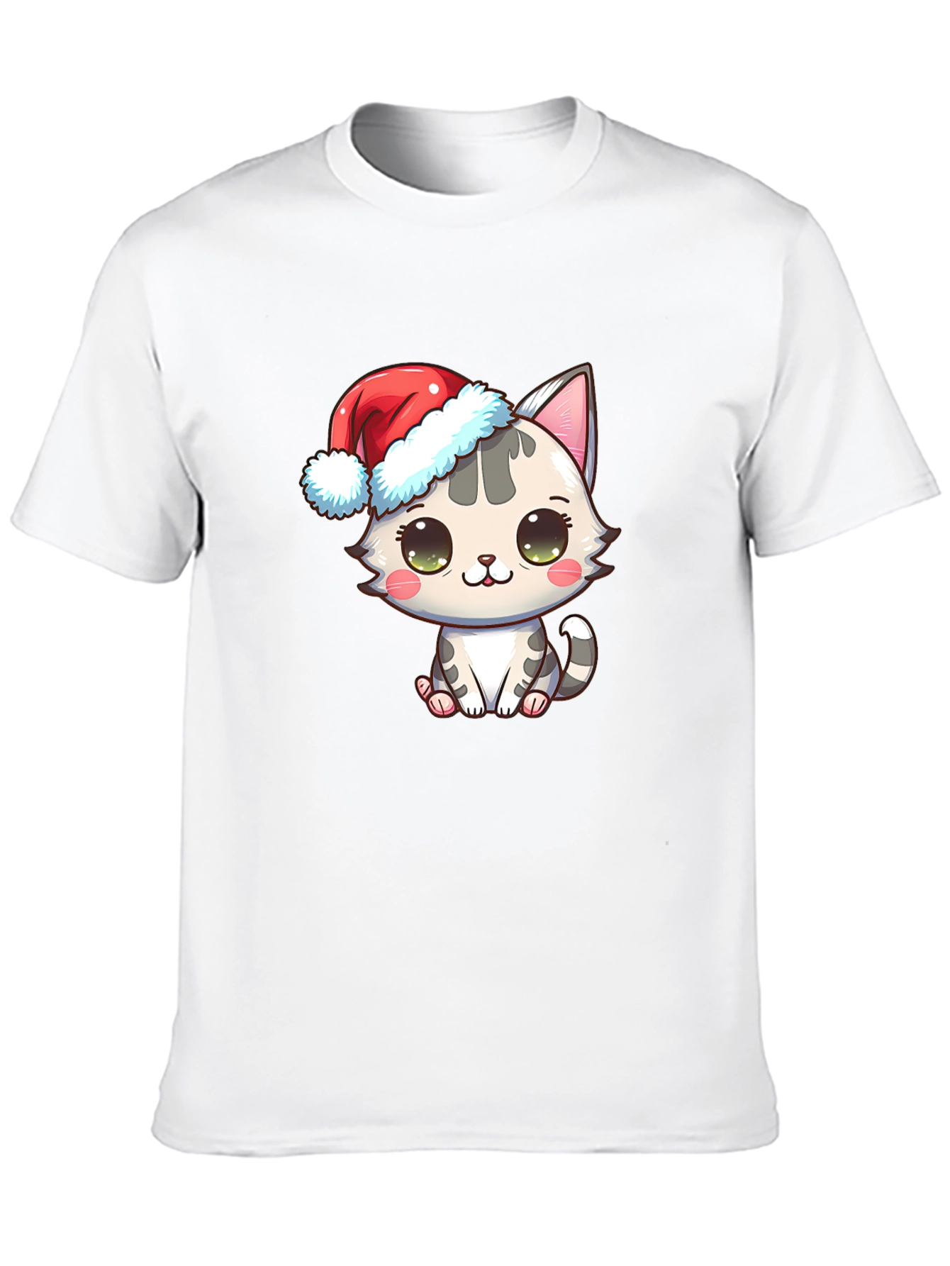 Cute Christmas Cat Graphic T-Shirt