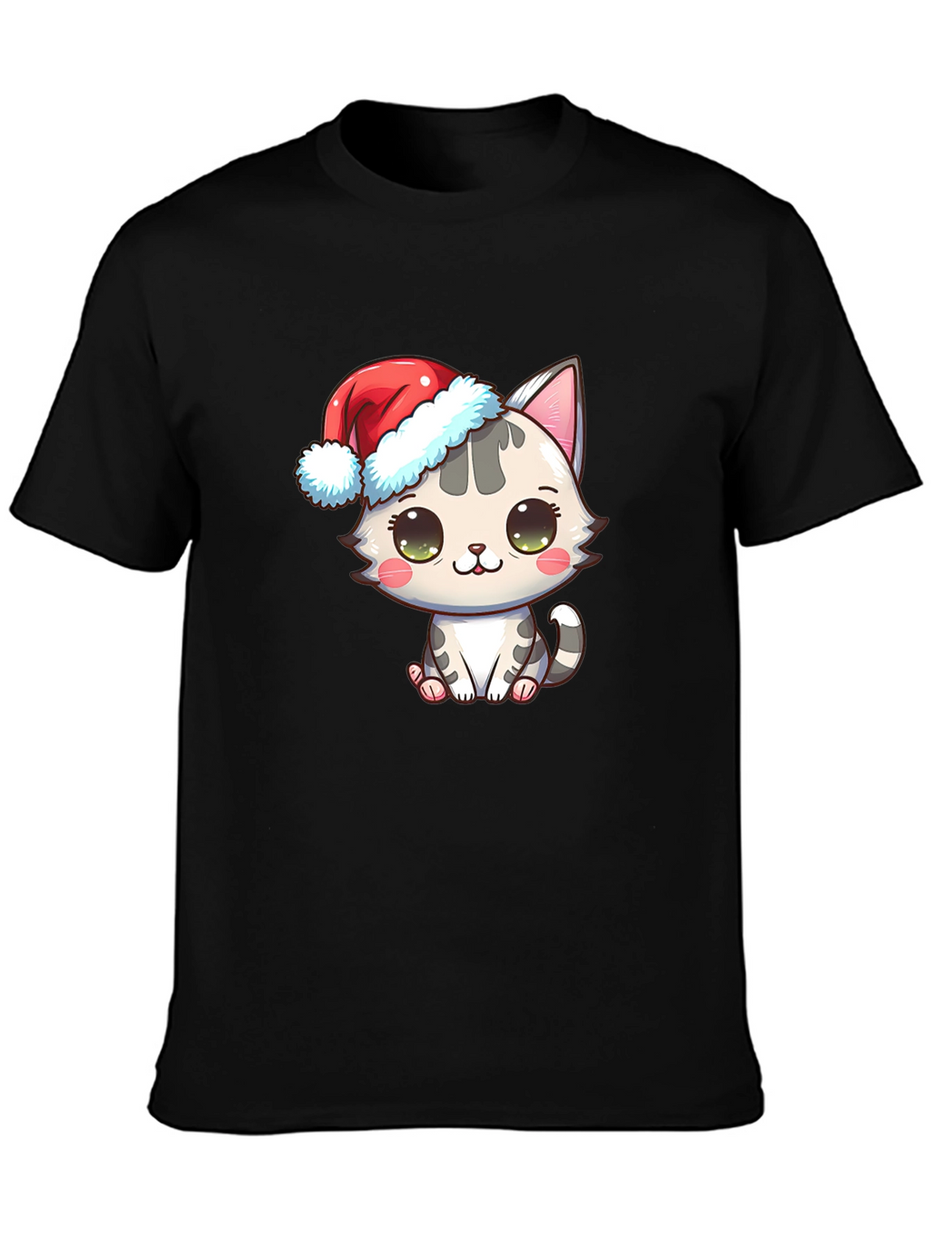 Cute Christmas Cat Graphic T-Shirt