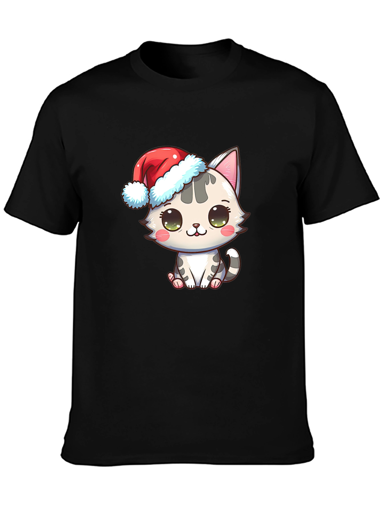 Cute Christmas Cat Graphic T-Shirt