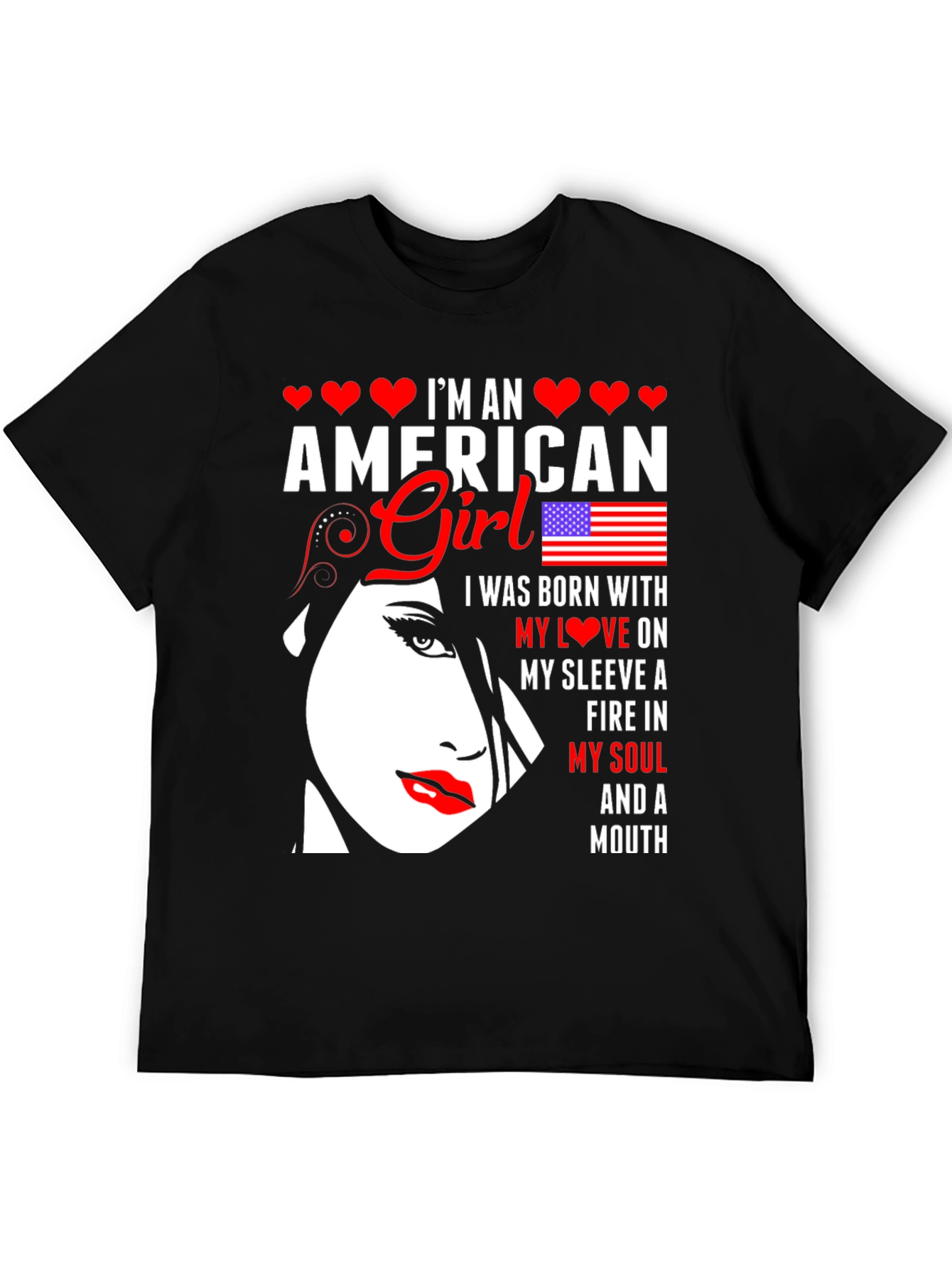 American Girl Patriotic Graphic T-Shirt